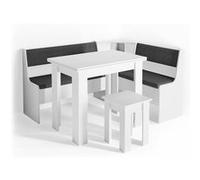 VICCO banc d'angle groupe ROMAN blanc salle à manger groupe salon groupe cuisine coin salon