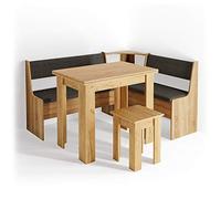 Vicco Groupe de banquettes d'angle Roman, Chêne de Force doré, 150x120cm avec Table, adapté à Une Installation d’Angle dans Les Cuisines et Les salles à Manger