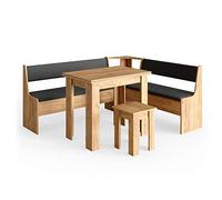 Vicco Groupe de banquettes d'angle Roman, Chêne de Force doré/Anthracite, 180 x 150 cm avec Table