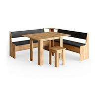 Vicco Groupe de banquettes d'angle Roman, Chêne de Force doré, 180x180cm avec Table