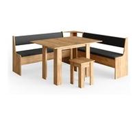 Vicco Groupe de banquettes dangle Roman, Chêne de force doré, 180x180cm avec table Chêne de force doré G