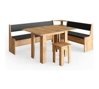 Vicco Groupe de banquettes dangle Roman, Chêne de force doré, 210x150cm avec table Chêne de force doré G