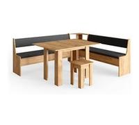 Vicco Groupe de banquettes dangle Roman, Chêne de force doré, 210x180cm avec table Chêne de force doré G