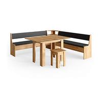 Vicco Groupe de banquettes d'angle Roman, Chêne de Force doré, 210x210cm avec Table