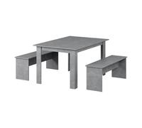 Vicco Groupe de banquettes d'angle Sentio, Béton, 137.6x92.8cm avec 2 bancs, pour Une Utilisation Peu encombrante dans la Salle à Manger et la Cuisine