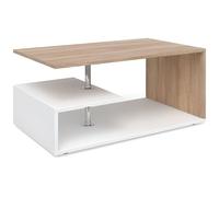 Vicco Guillermo Table Basse en Bois de chêne Sonoma Blanc 90 x 50 cm pour canapé Salon café 4 Couleurs au Choix