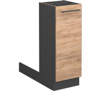 Vicco Îlot de cuisine Fame-Line, 30 cm sans plan de travail, Chêne de force doré/Anthracite