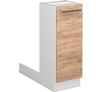 Vicco Îlot de cuisine Fame-Line, 30 cm sans plan de travail, Chêne de force doré/Blanc