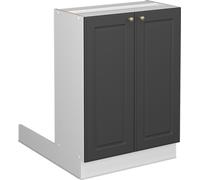 Vicco Îlot de cuisine Fame-Line, 60 cm sans plan de travail, Anthracite-or/Blanc