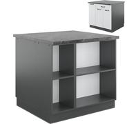 Vicco Îlot de cuisine Fame-Line, 90 cm avec tiroir, sans plan de travail, Blanc cottage/anthracite