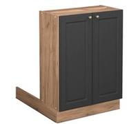 Vicco Îlot de cuisine Fame-Line, Anthracite-or, 60cm sans PT Anthracite-or