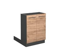 Vicco Îlot de Cuisine Fame-Line, Chêne de Force doré, 60cm sans PT, combinable pour l’Extension de Lignes de Cuisine