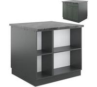 Vicco Îlot de cuisine Fame-Line, Vert et or campagne/anthracite, 90cm avec tiroir, sans PT Vert et or campagne/anthracite