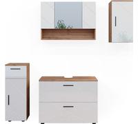 Vicco Irma, 4 parties, Chêne/Blanc Haute brillance