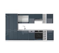 Vicco Ligne de Cuisine Fame-Line, Bleu foncé Brillant, 355cm