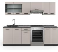 Vicco Ligne de cuisine R-Line, 240cm , PT Anthracite, cachemire/anthracite/Anthracite