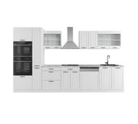 Vicco Ligne de Cuisine R-Line, Blanc Campagne/Blanc, 350cm