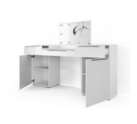 Vicco Table de maquillage Lilli commode de coiffeuse miroir LED blanc