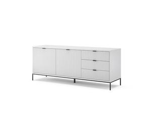 Vicco Lowboard Eliza, Blanc, 150x60cm | avec 3 tiroirs, 2 portes, utilisable comme espace de rangement et comme support pour téléviseur