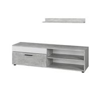 Vicco Lowboard & étagère Berno Béton/Blanc