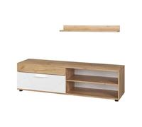 Vicco Lowboard & étagère Berno Chêne doré/Blanc