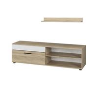 Vicco Lowboard & étagère Berno Sonoma/Blanc