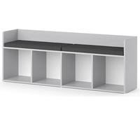 Vicco Luigi, 142.4 x 53.4 cm 4 compartiments, Gris clair