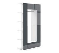 Armoire d’entrée Vicco Mats blanche, vestiaire, armoire-penderie, meuble d’entrée, portemanteau