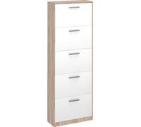 Vicco Meuble à chaussure Gizmo, 59x169.5cm, Blanc/Sonoma/Blanc