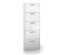 Vicco Meuble à chaussure Gizmo, Blanc, 59x169.5cm