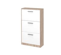 Vicco Meuble à chaussure Gizmo, Blanc/Sonoma, 59x105cm