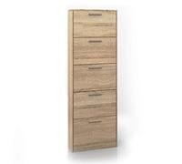 Vicco Meuble à chaussure Gizmo, Sonoma, 59x169.5cm, convient pour le rangement de jusqu'à 15 paires de chaussures