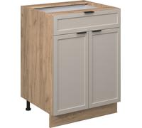 Vicco Meuble bas à tiroirs Fame-Line, GrisBeige, 60cm avec tiroir, sans PT GrisBeige G