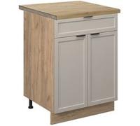 Vicco Meuble bas à tiroirs Fame-Line, GrisBeige, 60cm avec tiroir, PT Chêne GrisBeige G