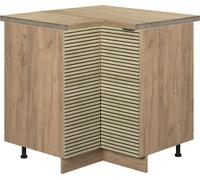 Vicco Meuble bas d'angle Fame-Line, 80.5cm , PT Chêne, Panneau en chêne/Chêne de force doré