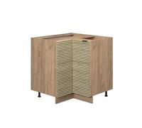 Vicco Meuble Bas d'angle Fame-Line, Panneau en chêne, 80.5cm sans Plan de Travail