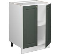 Vicco meuble bas de cuisine Fame-Line, 60 cm , PT Marbre, Vert Or Campagne/Blanc