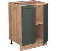 Vicco meuble bas de cuisine Fame-Line, 60 cm , PT Marbre, Vert Or Campagne/Chêne de force doré