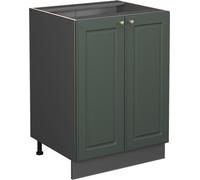 Vicco meuble bas de cuisine Fame-Line, 60 cm sans plan de travail, Vert Or Campagne/Anthracite