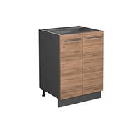 Vicco Meuble Bas de Cuisine Fame-Line, Chêne de Force doré, 60cm sans PT, à Combiner avec d'autres modules de la série Fame-Line