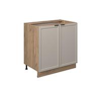 Vicco Meuble Bas de Cuisine Fame-Line, GrisBeige, 80cm avec étagère, sans PT, à Combiner avec d'autres modules de la série Fame-Line