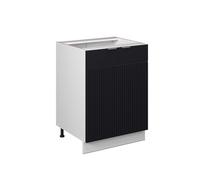 Vicco Meuble Bas de Cuisine Fame-Line, Noir rayé, 60cm