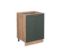 Vicco Meuble Bas de Cuisine Fame-Line, Vert Or Campagne, 60cm