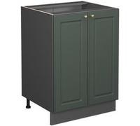 Vicco meuble bas de cuisine Fame-Line, 60 cm sans plan de travail, Vert Or Campagne/Anthracite