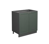 Vicco Meuble bas de cuisine Fame-Line, 80cm avec étagère, sans PT, Vert Or Campagne/Anthracite