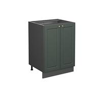 Vicco meuble bas de cuisine Fame-Line, 60 cm sans plan de travail, Vert Or Campagne/Anthracite