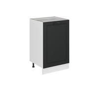 Vicco Meuble Bas de Cuisine R-Line, Anthracite Campagne/Blanc 50 cm | Façade en MDF · Sans plan de travail · Pieds réglables en hauteur · 1 Tablette · Librement combinable