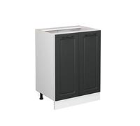 Vicco Meuble Bas de Cuisine R-Line, Anthracite Campagne/Blanc, 60 cm sans Plan de Travail