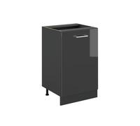 Vicco Meuble Bas de Cuisine R-Line, Anthracite Haute Brillance/Anthracite 50 cm
