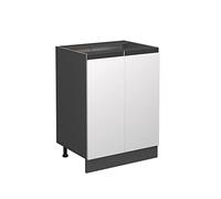 Vicco Meuble Bas de Cuisine R-Line, Blanc, 60cm